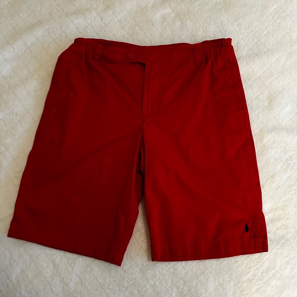 Polo Boys Cotton Shorts Red Size 16